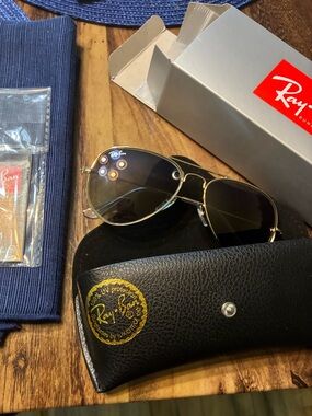 Ray-Ban RB3025 Aviator Pilot Sunglasses Gold Frame Lens 58mm